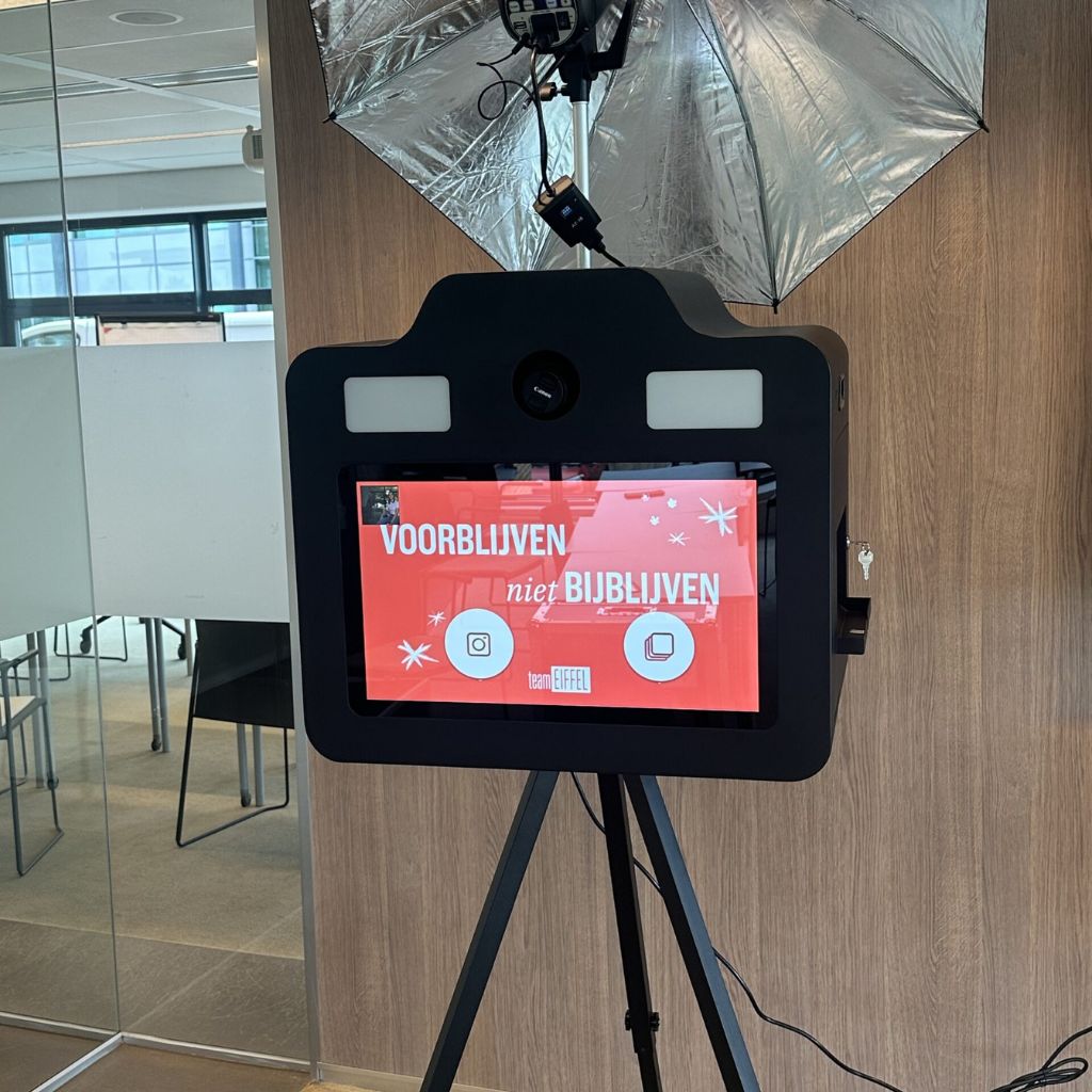 Plug en play photobooth met Canon-camera en professionele flitser